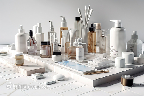 簡約化妝品產(chǎn)品展示數(shù)字藝術